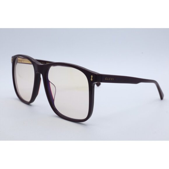 Gucci GG 1041S 005 Brown Square Sunglasses Yellow-Tinted Lenses NEW! main image 7